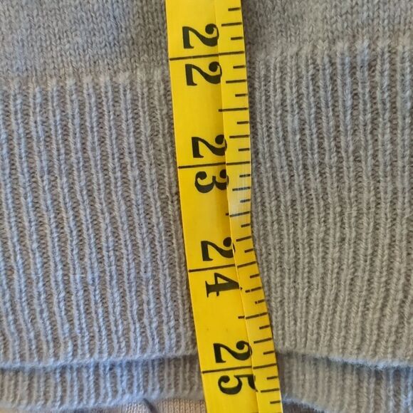 Patrick James Classic Soft Lambs Wool Sweater V-Neck, Blue, Warm - Picture 6 of 6